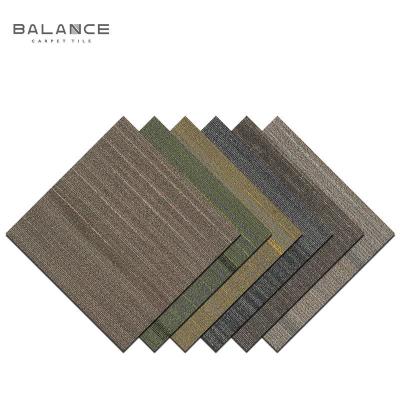 China 50x50 Square PVC Polyester Polypropylene Loop Pile Floor Carpet Tiles for Living Room Kitchen Dining Room Washable for sale