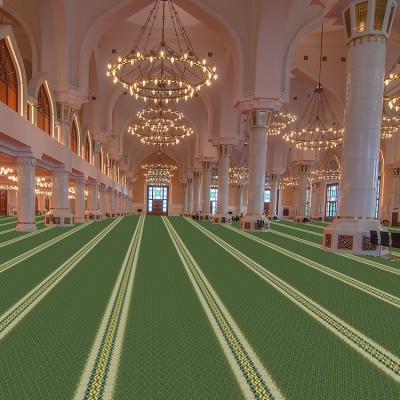 China Custom High Pile Muslim Wall to Wall Prayer Carpet Roll for Mosque Prayer Space for sale