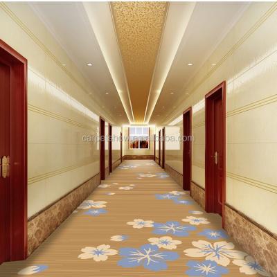 China Customized Floral Jacquard Design Carpet Wool Nylon Material for 5 Star Hotel Hallway for sale