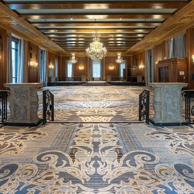 China Bohemian Style Square Cut Pile Fireproof Nylon Carpet for Banquet Hall and Exhibition for sale