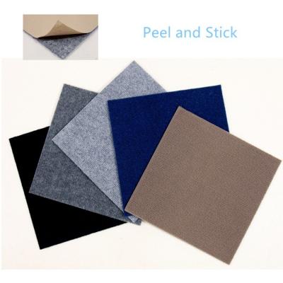 China Self-Adhesive Carpet Tiles Super September Promotion 30cmx30cm/ 46cmx46xcm 500g/sqm for sale