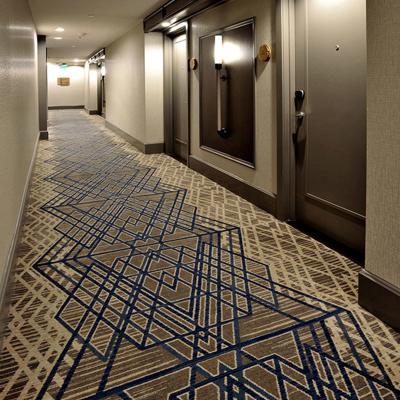 China Modern Style Puzzle Pattern Nylon Print Wall-to-Wall Carpets for Black and White Hotel for sale