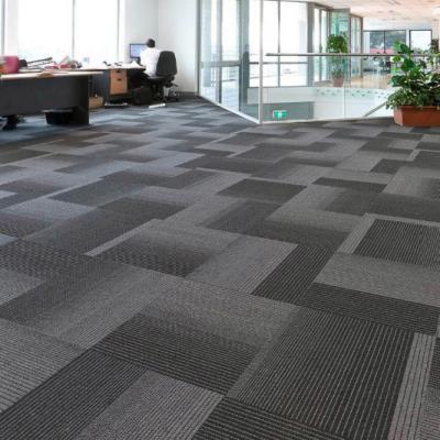 China 6 Colors Machine Tufted Loop Pile Nylon Soundproof Carpet Tile with Abstract Pattern for sale