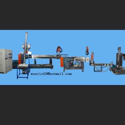 China Factory two stages waste recycling machine/pp pe waste granulator maker/mother and baby style plastic pellet line for sale