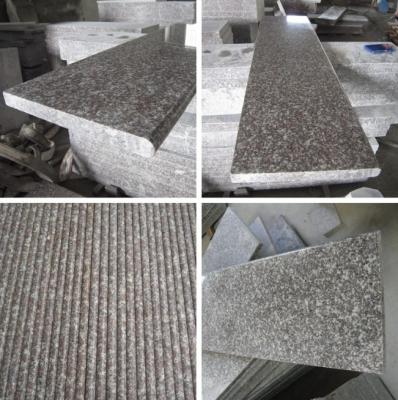 China Honed Straight Granite Stepping Stones / Outdoor Granite Tiles for sale