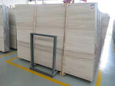 China Indoor Wooden White Marble Stone With Bevelled Edge Finished for sale