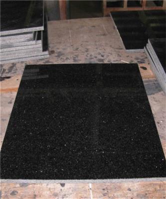 China Polished Black Granite Floor Tiles Customized Size CE Certification for sale