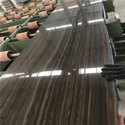 China Home Brown Wooden Marble Slab Thickness Corrosion Resistant Design for sale