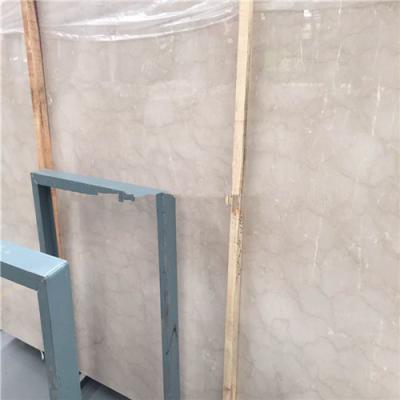 China Cream Antique Marble Slabs Customized Size Surface Polished Design for sale