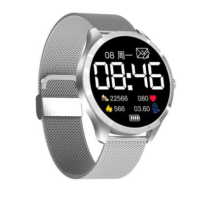 China New Design Ip68 Touch Screen Waterproof Smartwatch Stainless Steel Pedometer Heart Rate Blood Pressure Smart Watch for sale