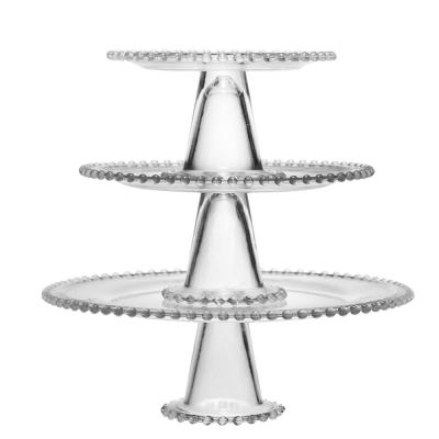 China Wholesale New Design 3 Tier Viable Wedding Cake Stand Stand for sale