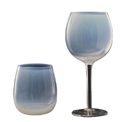 China Newest modern design French white wine glass goblet DOF set transparent glass hlaf wine glass for sale