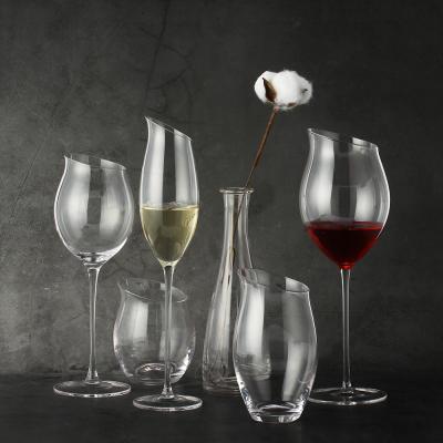 China CLASSIC CLEAR TULIP SHAPE BEVEL SAY EUROPEAN ELEGANT CLEAR WINE MIP GLASS for sale