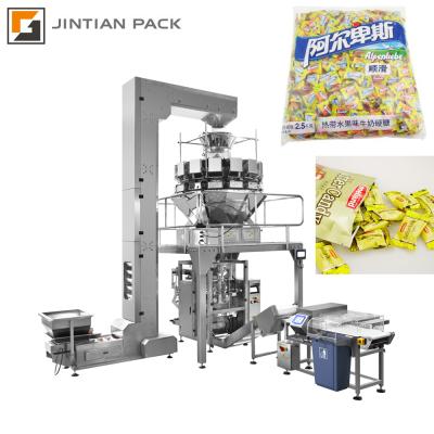 China High Speed ​​Full Automatic Multi Seal Head Gusset Bag Back Bag Snacks Snacks Food Weigher Packing Machine zu verkaufen