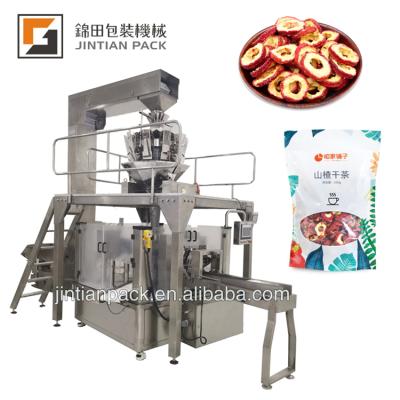 China JINTIAN Stand-up Bag PACK 10 14 Heads Bag Dates Cashew Nuts Granule Weigher Premade Automatic Packaging Machine for sale