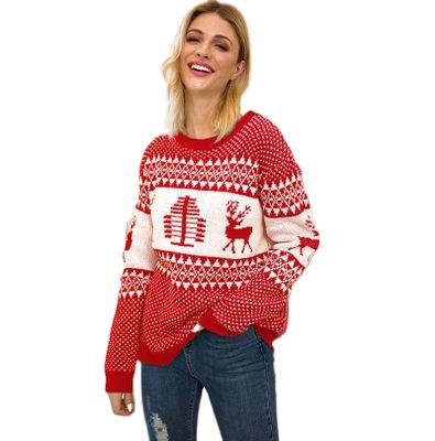 China XILAN XL0311 Wholesale HOT SALE Custom Made Woman Winter Knitting Soild Christmas Sweater for sale