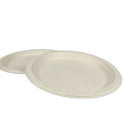 China Disposable sugarcane bagasse restaurant dinner biodegradables platos sugar cane bagasse pulp party paper for sale