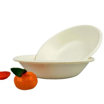 China Biodegradable Disposable Compostable Round Paper Soup Bowl Sugar Cane Bagasse Bagasse Salad Sugar Cane for sale