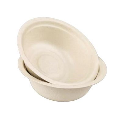 China 12oz Disposable Biodegradable Bagasse Lunch Bowl Eco-friendly Sugarcane Bagasses Take Out Soup Bowl Salad Bowl for sale