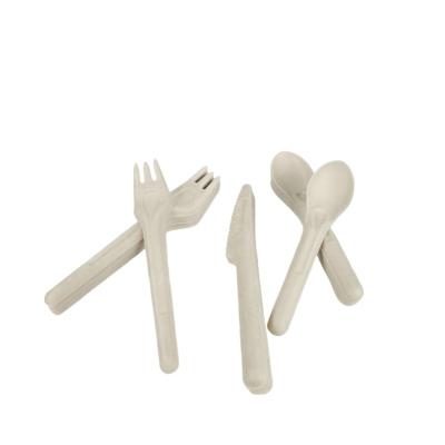 China Custom Disposable Biodegradable Tableware Sugarcane Bagasse Knife Cutlery Set Knife for sale