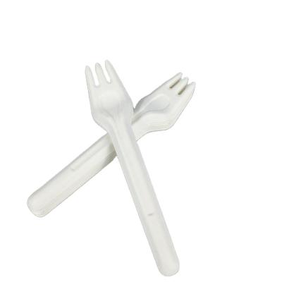 China Eco - Friendly Biodegradable Christmas Forks Disposable Pulp Candy Cane Fork for sale