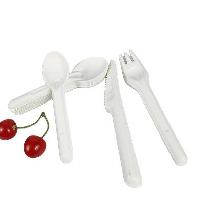 China Eco Friendly Sugarcane Bagasse Cutlery Set Disposable Compostable Biodegradable Fork Fork for sale