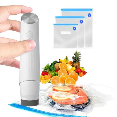 China Kitchen Safe Portable Hot Automatic Food Vending Use Vacuum Fresh Packing Machine Mini Home Rechargeable Electronic Handheld Sealer for sale