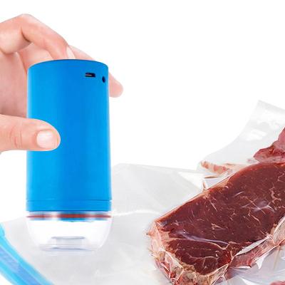 China Hot Selling Portable USB Vacuum Sealer Machine Storage Food Vacuum Safe Use Handheld Sealer with Vacuum Zipper Bags for sale