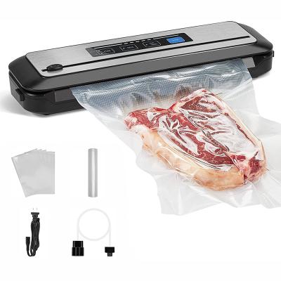 China Portable Automatic Home Commercial Kitchen Appliances 220V/110V Vacuum Sealer Machine Mini Household Vacuum Food Sealer with 10 Vacuum Bags for sale