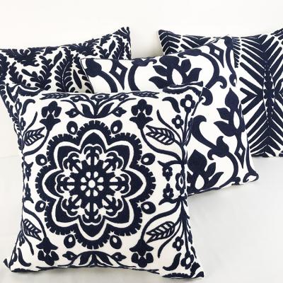 China Custom Wholesale Embroidery Home Decor Cushion Cover Paisley Tile Case Eco-Friendly for sale