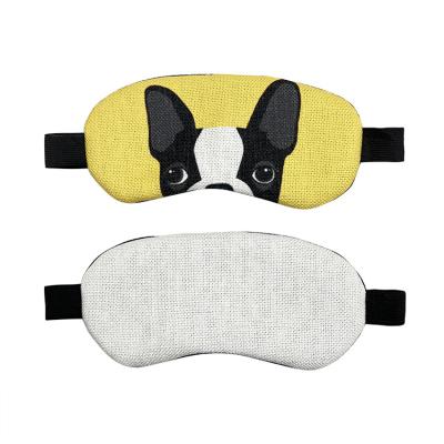 China FabExcel Soft Blank Sublimation Eye Mask Custom Printing Sleep Visors Canvas Sublimated Eye Mask for sale