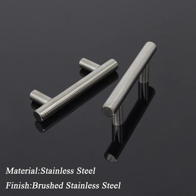 China Rustproof Modern Furniture T Bar Cabinet Wardrobe Pull Door Stainless Steel Handles for sale