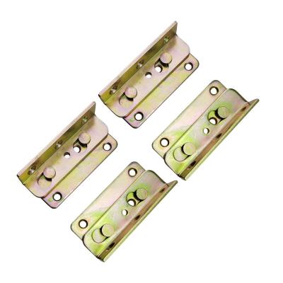 China 3.5 Inch Modern Wood Bed Frame Bracket No-Mortise Bed Rail Fittings For Bed for sale