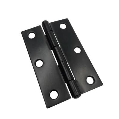 China OEM ODM Black Support Furniture Hinges 76*50*1.5mm Cabinet Door Iron Hinges For Furniture Wood End Hinges for sale