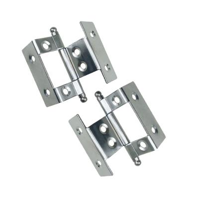 China Contemporary Wholesales Finial Hinge Chromed Flush Hinge Turned Plating Crank For Cupboard for sale