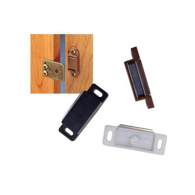 China Plastic Window Brown Row Magnetic Hook Latch Magnetic Single Door 45mm Long Length for sale