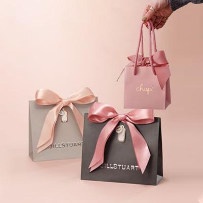 China Wholesale Recyclable Luxury Printed Custom Paper Bags Cosmetic Customer Shopping Boutique Wedding Jewelry Gift Small With Logo And Handles for sale