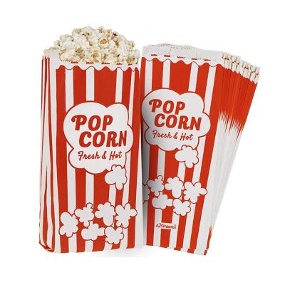 China Recyclable Wholesale Custom Printing Logo Branded Pop Corn Food Packaging Bags Popcorn Paper Bag for sale