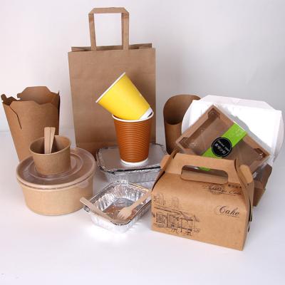 China Recyclable Custom Printed Restaurant Paper Fast Food Boxes Takeout Takeaway Packaging Compostable Biodegradable for sale