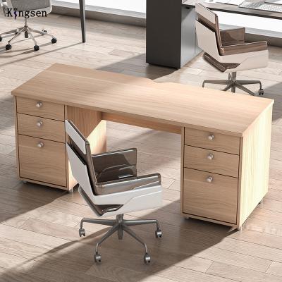 China Extendable desk with two filing cabinets computer desk table china office furniture home office office ome for sale