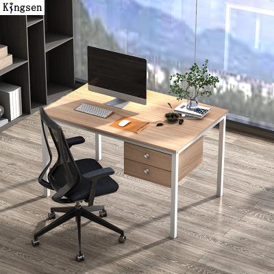 China Extendable Desk with Drawers and Metal Legs Factory Price Modern Office Furniture Design Office Luxury Modern Desk Customize OEM for sale