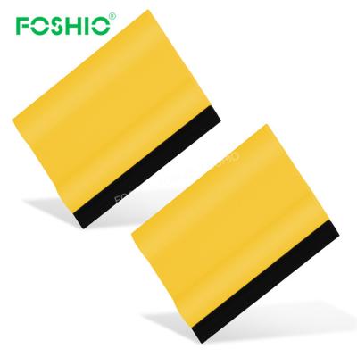 China New Eco-Friendly Mini Squeegee Applicator With Yellow Foshio Vehicle Vinyl Wrap for sale