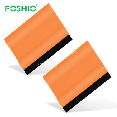 China Foshio Design Eco - Friendly Orange Vinyl Wrap Squeegee Rubber Blade for sale