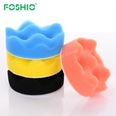 China Foshio Perfect Polishing 3Inch Car Wax Sponge Auto Detailing Polishing Pad for sale