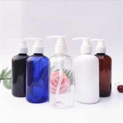 China Personal Care 250ml Cosmetic Packaging PET Plastic Pump Lotion Bottle With Lotion Pump for sale