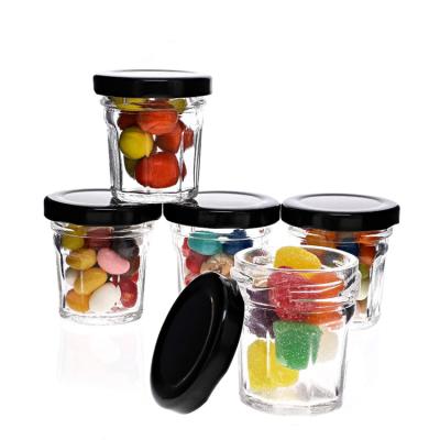 China CANDY 500ml ready to ship hot sale caviar jam food storage glass jar with screw metal lid for sale