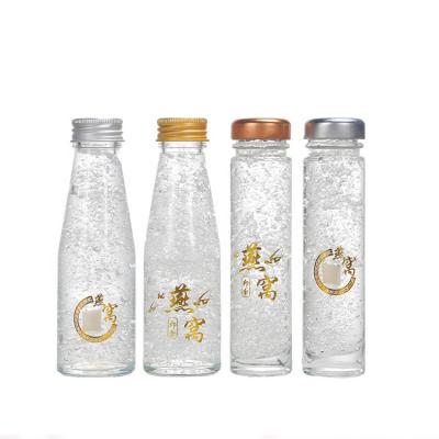 China 2022 New Design 100ml Bird's Nest Glass Bottle Storage 2022 With Metal Lid for sale