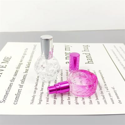 China 10ml Cosmetic Creative Liquid Clear Dropper Perfume Sprayer Bottle Rose Red Round Shape Glass for sale