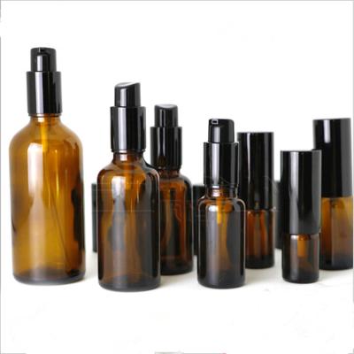 China Cosmetic Empty Cosmetic Glass Dropper Bottle Amber Essential Oil Bottle 50ml Glass Dropper Bottles for sale