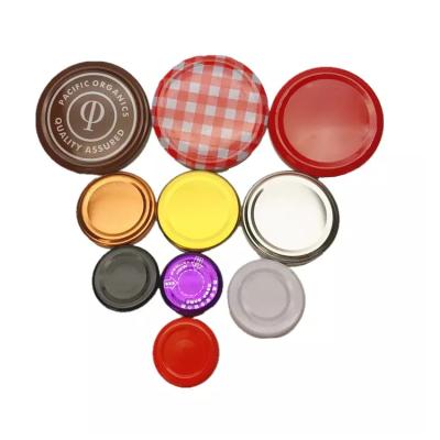 China Beverage Colored Silver Gold Screw Can Lids For Glass Jars , Twist Off Hook Cap for sale